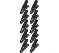 10 clip a coccodrillo con isolamento, perfette per test elettrici rapidi, lunghezza 55 mm, compatibilità con foro di cablaggio da 4 mm