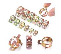 10 clip a molla in acciaio inox, 5 - 16 mm, regolabili, per tubi di acqua per tubi piccoli (5 mm)