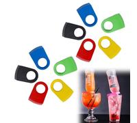 10 clip a scatto per bottiglie di birra, cocktail, fermaporta per bottiglie di bevande, bottiglie di birra, cocktail e bicchieri, clip in plastica per casa, compleanno, festa di nozze (colore casuale)