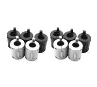 10 clip ad anello in ferrite, soppressore del rumore, per cavi di diametro 7 mm, riduttori di interferenze, compatibili con mouse USB, tastiera, cuffie e video (grigio)