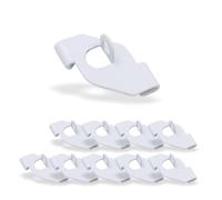 10 clip da soffitto con occhiello per guide Odenwald, adatte per soffitti a griglia senza fori, con occhiello, colore bianco