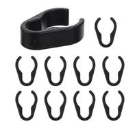 10 clip di fissaggio universali in plastica per microfono, clip di fissaggio per cavi e accessori da studio, colore nero (25 mm)