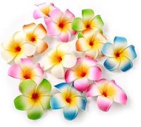 10 clip floreali hawaiani, multicolori, 7 cm, in schiuma di fiore, per feste in spiaggia, fermagli per capelli, per matrimoni, bellezza, cura del corpo