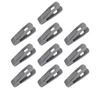 10 clip grigie floccate in velluto, grucce appendiabiti in velluto grigio, grucce per pantaloni, grucce floccate, clip per calze, grucce per pantaloni