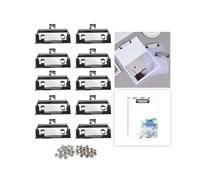 10 clip per appunti con piedini in gomma, gancio per maniglia a montaggio