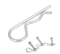 10 Clip per Coppiglia Tipo B, Perni di Fissaggio Zincati, Fermagli a Molla, per Capelli, 3 X 60 Mm, 3,5 X 75 Mm, 4 X 75 Mm con Ferro Zincato Brillante di qualità Pesante per