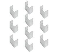 10 clip per pannello in acciaio zincato, non erosione, di varie dimensioni, antivento, per pali in mattoni in legno, clip di rinforzo per pannelli di recinzione