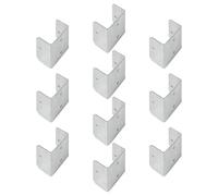 10 clip per pannello in acciaio zincato, non erosione, di varie dimensioni, antivento, per pali in mattoni in legno, clip di rinforzo per pannelli di recinzione