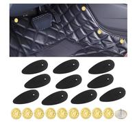10 clip per tappetini auto, con chiodi a pentagramma dorati, accessori universali per interni auto, per la maggior parte delle auto, camion, SUV