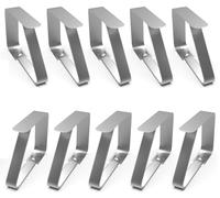 10 clip per tovaglie in acciaio inossidabile, clip per tovaglie in acciaio inossidabile, clip per tovaglie, clip per tovaglie, argento (10 pezzi)