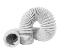 10 cm/100 mm - 1 m di lunghezza bianco condotto d'aria, tubo flessibile dell'aria a 4 strati, aria di scarico HVAC, tubo di ingresso - ideale per tende da serra, growbox, linee di registro di