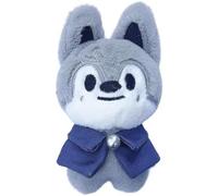 10 cm Stray Kids Portachiavi in peluche serie "Magic School" SKZoo Portachiavi "Stay" carino portachiavi ciondolo per i fan (Wolf Chan)