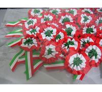10 COCCARDA ITALIA TRICOLORE MAXI 15x8,5 ARTIGIANALE TOP QUALITY GADGETS EVENTO