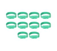 10 Collari Per L'identificazione di Capre E Pecore E Fasce Per La Marcatura del Bestiame, Anelli Numerati Per Il collo degli Animali da Fattoria (verde)