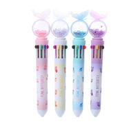 10 Color-in-1 Penna a Sfera 0.5MM per Scrittura Colore Codifica Diario