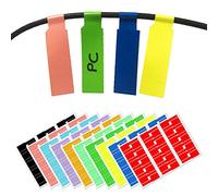 10 Colori, 300 Pezzi, Etichette per Cavi Autoadesivi, Formato A4 per Stampante Laser, Impermeabile Resistente Agli Strappi