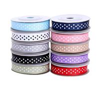 10 colori 5 yards 10mm nastro del grosgrain stampato dot fai da te accessori per