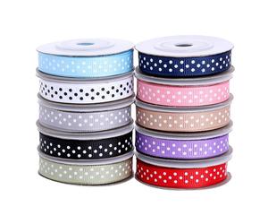 10 colori 5 yards 10mm nastro del grosgrain stampato dot fai da te accessori per