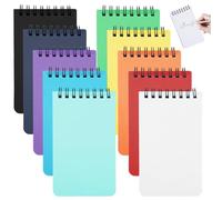 10 Colori Block Notes Piccoli A7,50 Fogli/10Pack Taccuino Tascabile,Piccolo Taccuino Spirale Foderato,Mini Blocco Spiralato per Agende Planner,Taccuini Memo per Scuola Ufficio Casa Viaggio Blocco Note