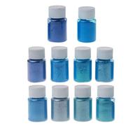 10 colori blu mare polvere di mica pigmento perlato resina epossidica colorante cosmetico grado trucco sapone fare perla colore tintura kit tintura colore