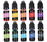 10 colori coloranti a candela, colorante color candela da 10 ml/bottiglia, cera vivida a base di olio liquido, altamente con