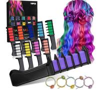10 Colori Gesso per Capelli Pettine, Capelli con Pettine a Gessetti Colorati, Colore Temporaneo Lavabile per Bambini, Ideale per Feste, Halloween, Compleanni e Cosplay