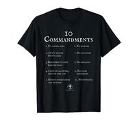 10 Comandamenti Bibbia Versi Scrittura T-Shirt Maglietta