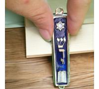 10 Commandment Mezuzah Silver Tone Made in Israel Door Mezuza Hebrew Torah Bibl