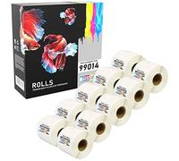 10 Compatibili Rotoli SLP-SRL 54mm x 101mm Etichette adesive per Seiko Smart SLP Pro Plus 100 120 200 220 240 410 420 430 440 450 (220 Etichette per Rotolo)