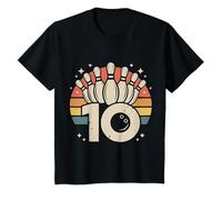 10° Compleanno Amante del Bowling Dieci Anni Maglietta