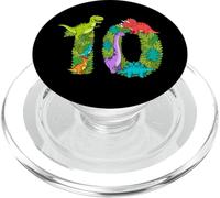 10° compleanno dieci anni dinosauro tema festa estetica PopSockets PopGrip per MagSafe