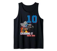 10° Compleanno Monster Truck 10 Anni Bambino Nato 2016 Bambini Canotta