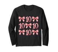 10° compleanno ragazza coquette rosa fiocchi dieci anni festa Maglia a Manica