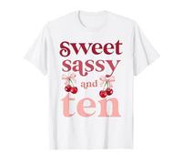 10° compleanno ragazza dolce sassy e dieci 10 anni ciliegia Maglietta