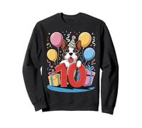 10 ° compleanno ragazzo ragazza 10 anni dieci Boston Terrier Felpa