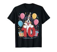 10° compleanno ragazzo ragazza 10 anni dieci Bovaro del Bernese Maglietta