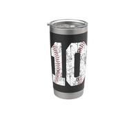 10° compleanno vintage baseball ragazzi bambini 10 dieci anni Bicchiere termico in acciaio inox doppia parete