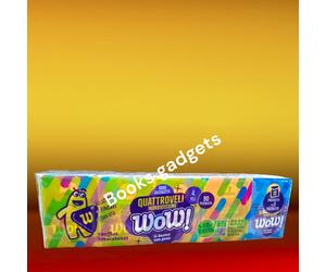 10 Conf. (100 pacchetti) Wow Mini Fazzoletti Morbidissimi per Naso 4 Veli 21x21