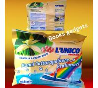 10 Conf. (200 Pz) L'unico Originale Panno Catturapolvere Vaniglia Frutti 20,5x39