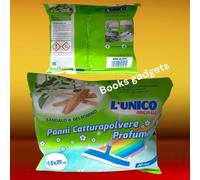 10 Conf.(200Pz) L'unico Originale Panno Catturapolvere Sandalo Gelsomino 20,5x39