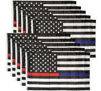 10 Confezione Sottile Rosso Linea Blu USA Bandiera Americana 0.9x1.5m 3'x5'