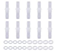 10 Confezioni 1/2 Pollice Thru-Bulk Bulkhead Raccordi Portagomma Plastica Raccordi per Tubi Flessibili Raccordi Connettore Tubo per Acquario Giardino Laboratorio