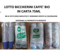 10 Confezioni (500 Bicchierini BIO) Bicchiere Caffe' Moka 75cc in Carta Monouso