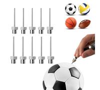 10 confezioni Ballpumpennadel aus Edelstahl Ago per pompa da calcio | Gonfiatore a sfera con la sua luce per gonfiare la pompa sportiva | Calcio | Pallacanestro | Calcio | Rugby | Korbball