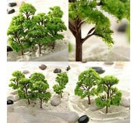 10 confezioni da 5 alberi modellini di treno da 5 cm, decora il tuo paesaggio con alberi paesaggistici in plastica realistici per modelli di costruzione