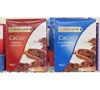 10 Confezioni da 75g di Cacao in Polvere Amaro o Zuccherato