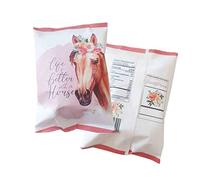 10 confezioni di buste di patatine personalizzate varie grafiche battesimo compleanno regalini fine festa bambini bambine temi vari (Cavalli Beautiful horses)
