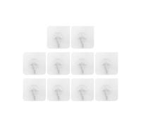 10 Confezioni Ganci Adesivi Riutilizzabili, Ganci A Muro Resistenti Trasparenti Senza Graffi, Impermeabile E Resistente All'Olio Per Bagno,Camera Da