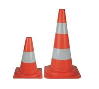 10 CONI SEGNALETICI STRADALI FASCIA RIFRANGENTE ALTEZZA 53 CM