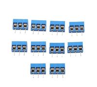 10 connettori a morsettiera blu KF301-3P a 3 pin da 5,08 mm con adattatore a vite per PCB, per ARDUINO, presa IC, oscillatore a cristallo, elettronica fai da te
